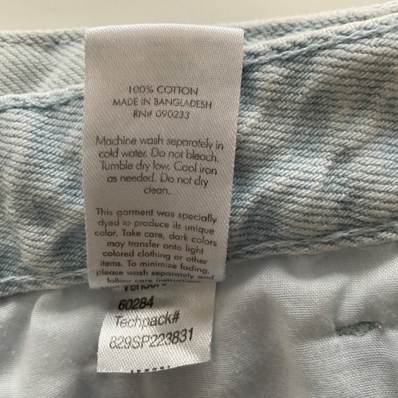 Pacsun Womens High Rise Festival Short Sz 28 Blue Denim Distressed Cowgirl Boho - Picture 10 of 10